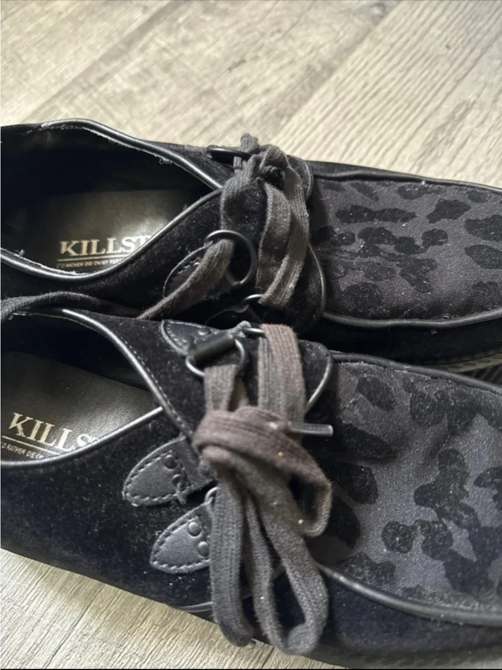 Killstar Black Velvet Feral Creeper Platform Shoes